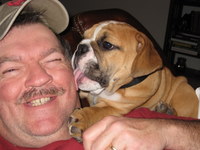 David and his English bulldog buddy Boomer